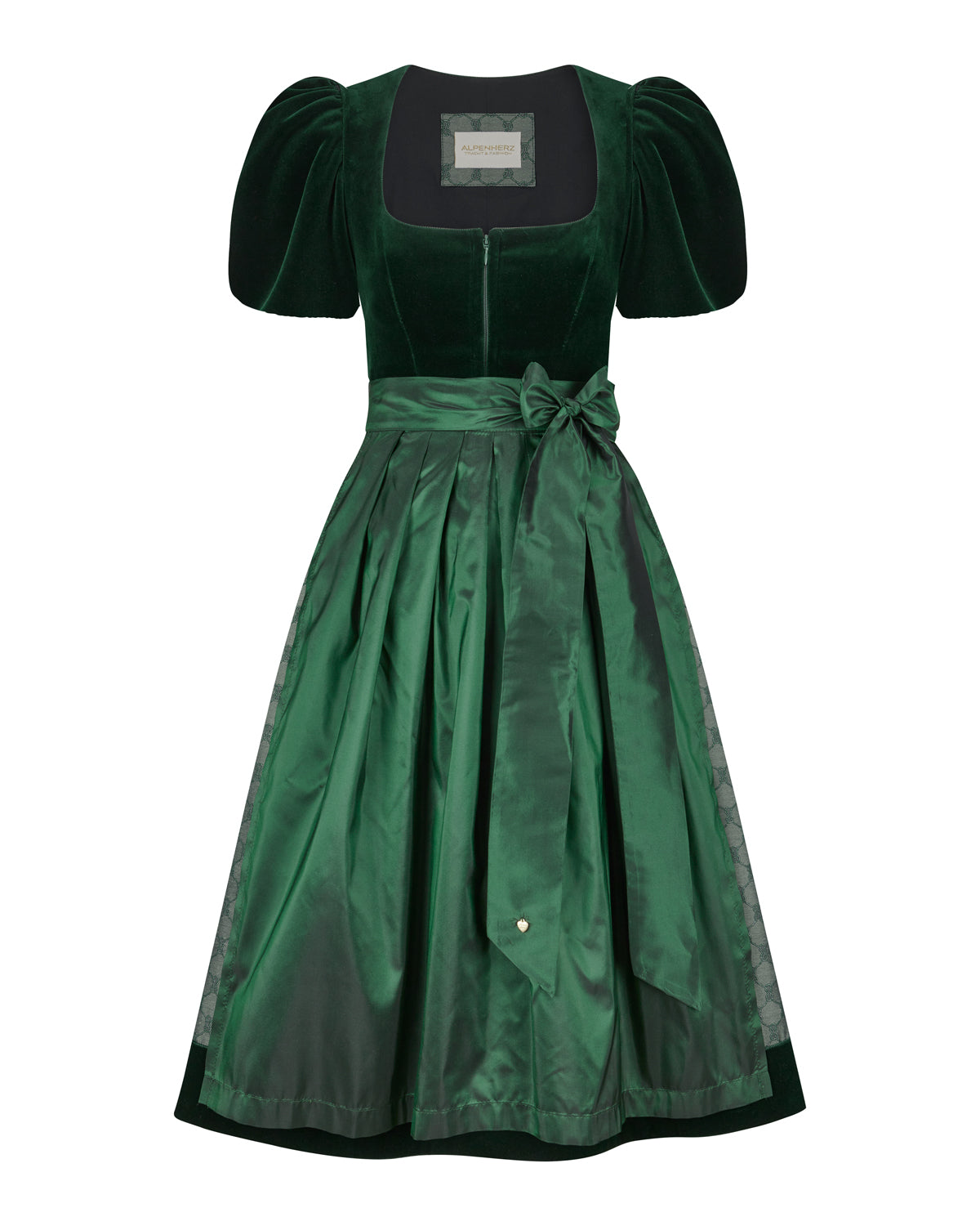 Samtdirndl Mona mit abnehmbarem Puffarm