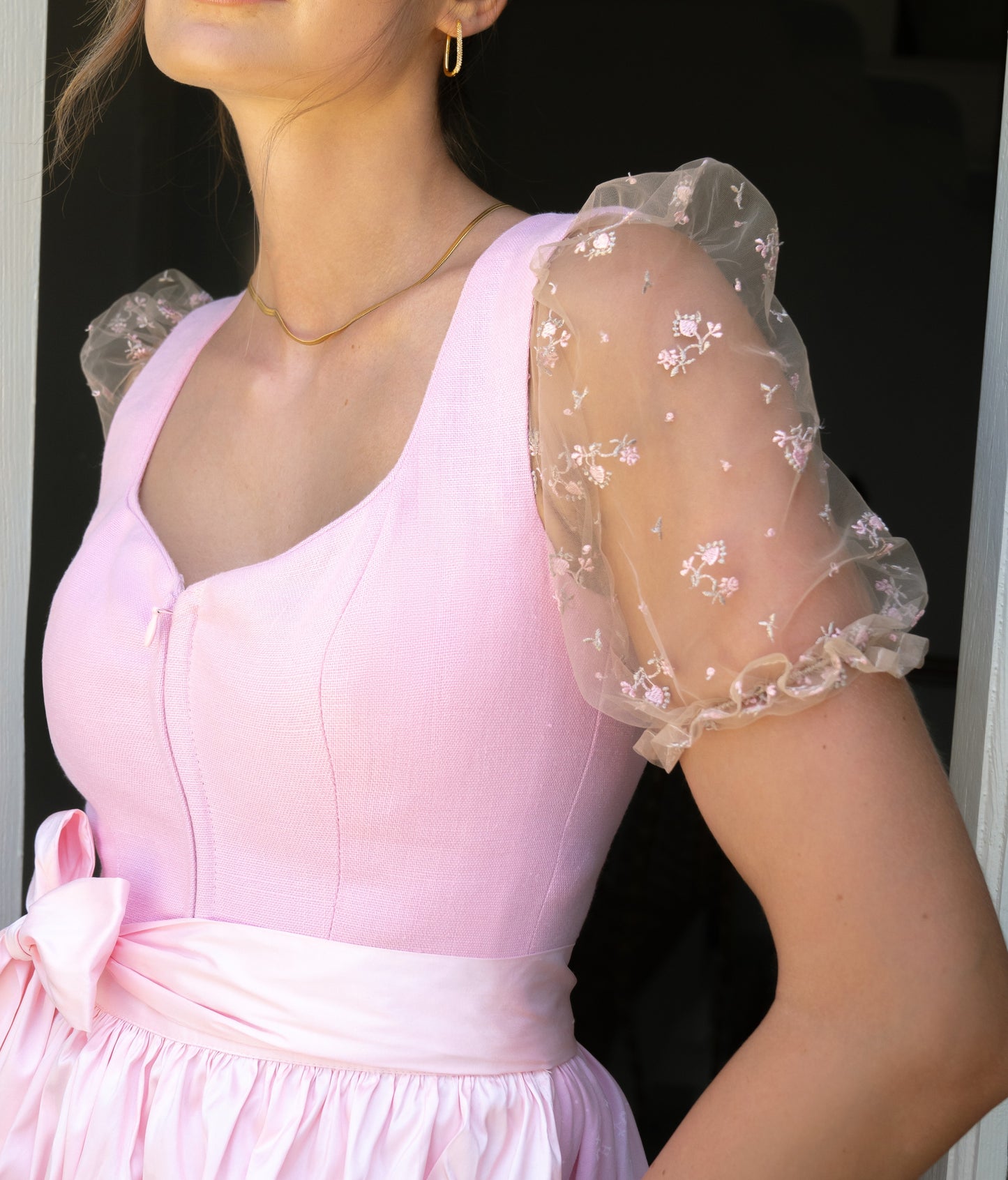 Bluse Cora mit AH Stickerei