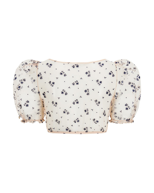 Bluse Cora mit AH Stickerei