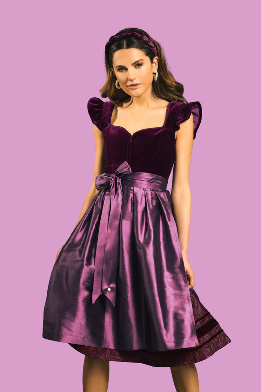 Samtdirndl Melissa mit abknöpfbarem Arm
