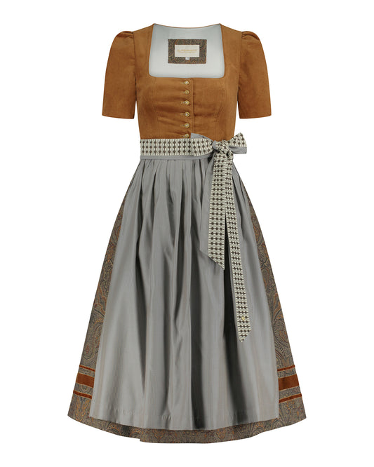 Ärmchendirndl Therese Stretchcord, Rocklänge 75cm
