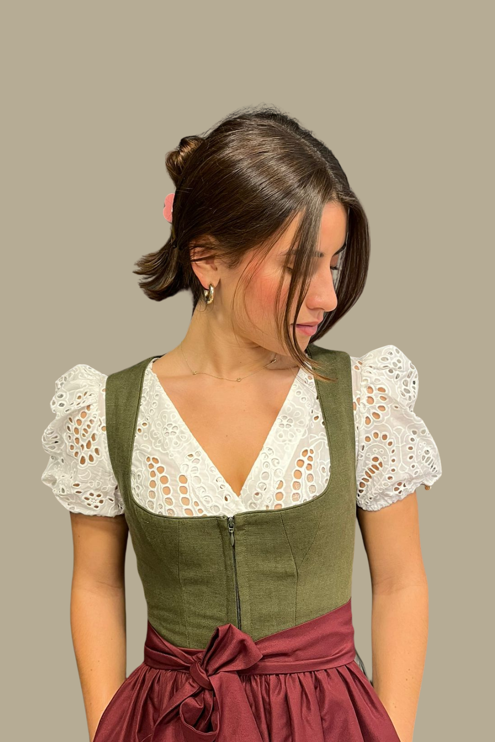 Bluse Lou Lochstick Mini Puff