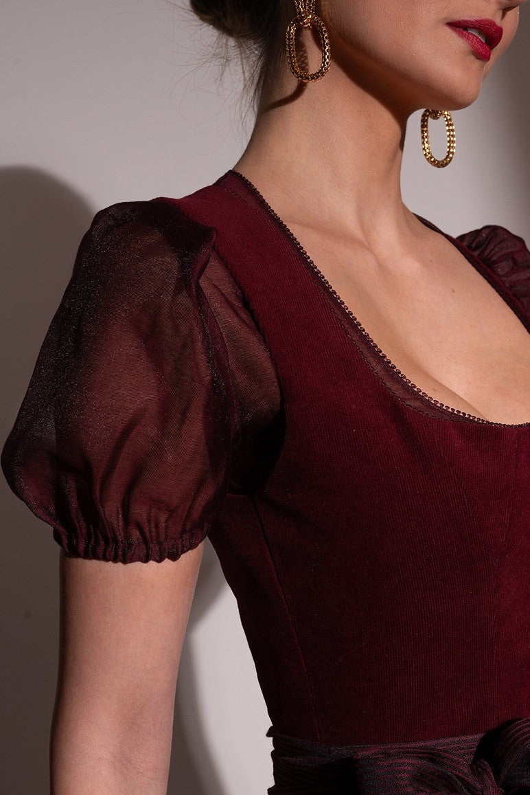 Bluse Sarah Chiffon, Mini Puff