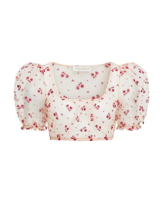 Bluse Cora mit AH Stickerei