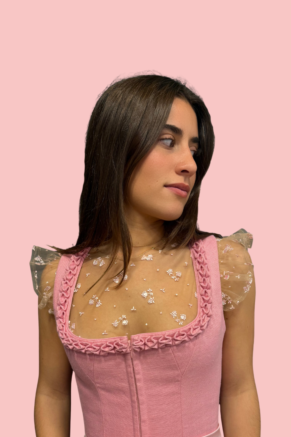 Bluse Kim Flügel Spitze bestickt