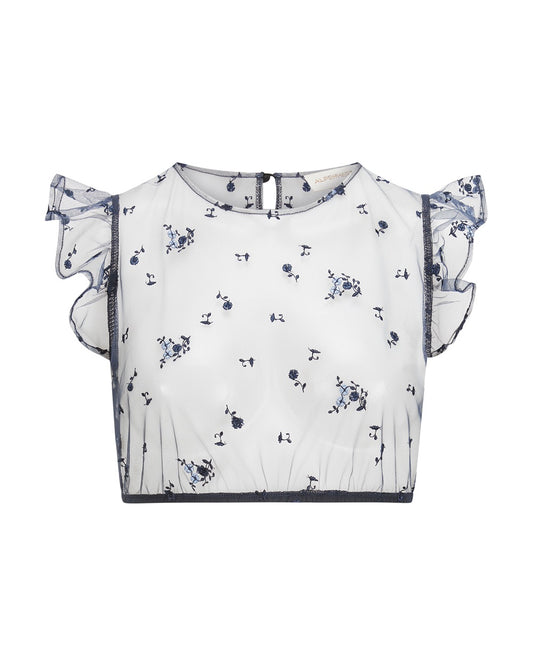 Bluse Kim Flügel Spitze bestickt