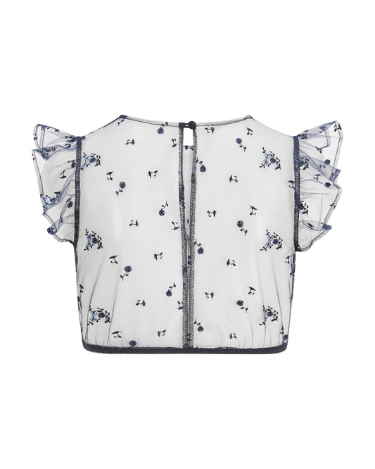 Bluse Kim Flügel Spitze bestickt