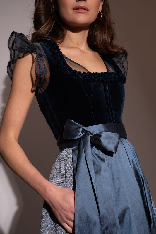Bluse Sarah Chiffon, V-Ausschnitt