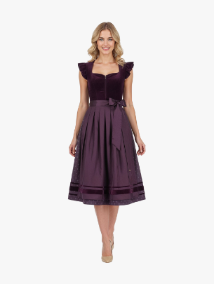Samtdirndl Melissa mit abknöpfbarem Arm